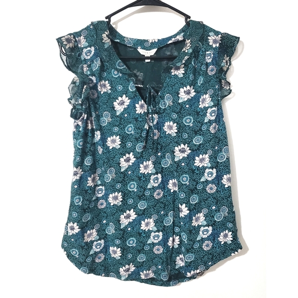 Lucky Brand Womens Green Blouse Size Medium - Picture 1 of 9